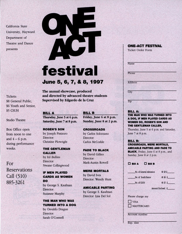 The One Acts Festival