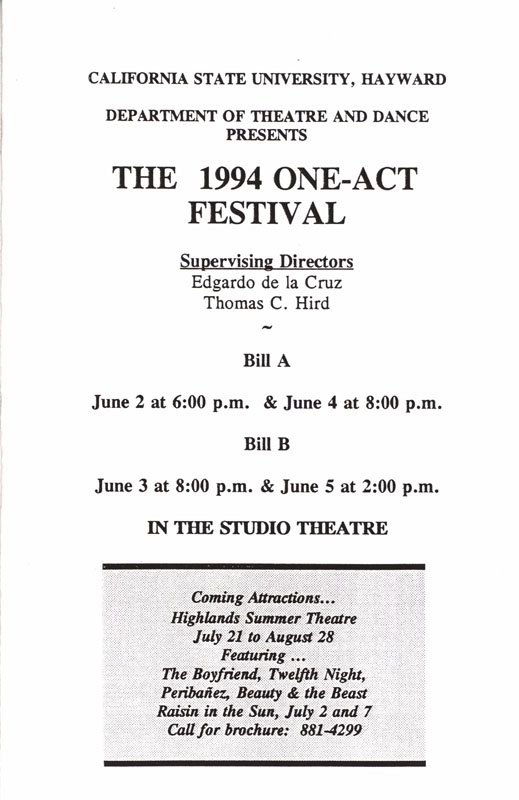 The One Acts Festival