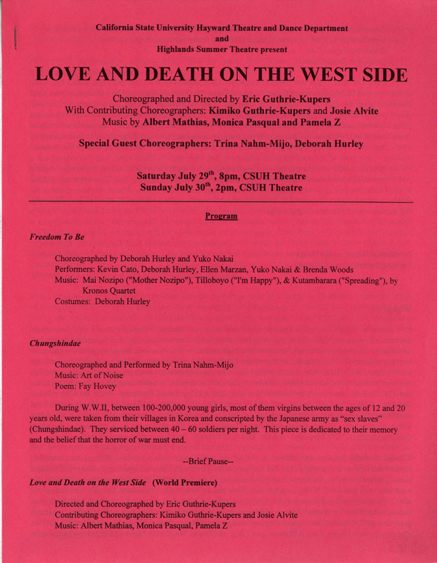 Highlands Summer Theatre Love & Death on the West Side