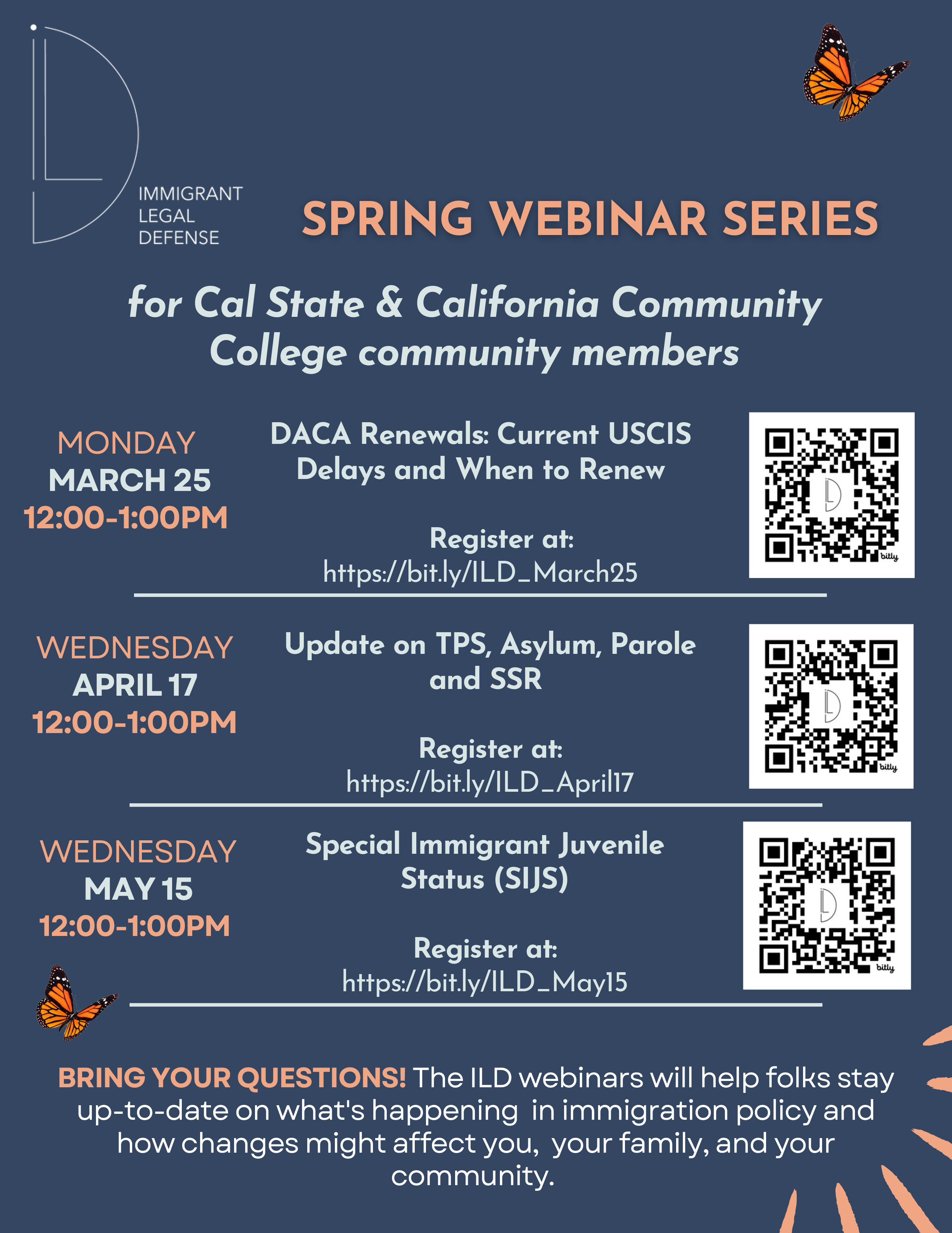 Spring 2024 Webinar Events