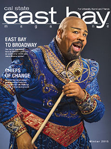winter 2015 cover of James Iglehart in Genie from Aladdin costume