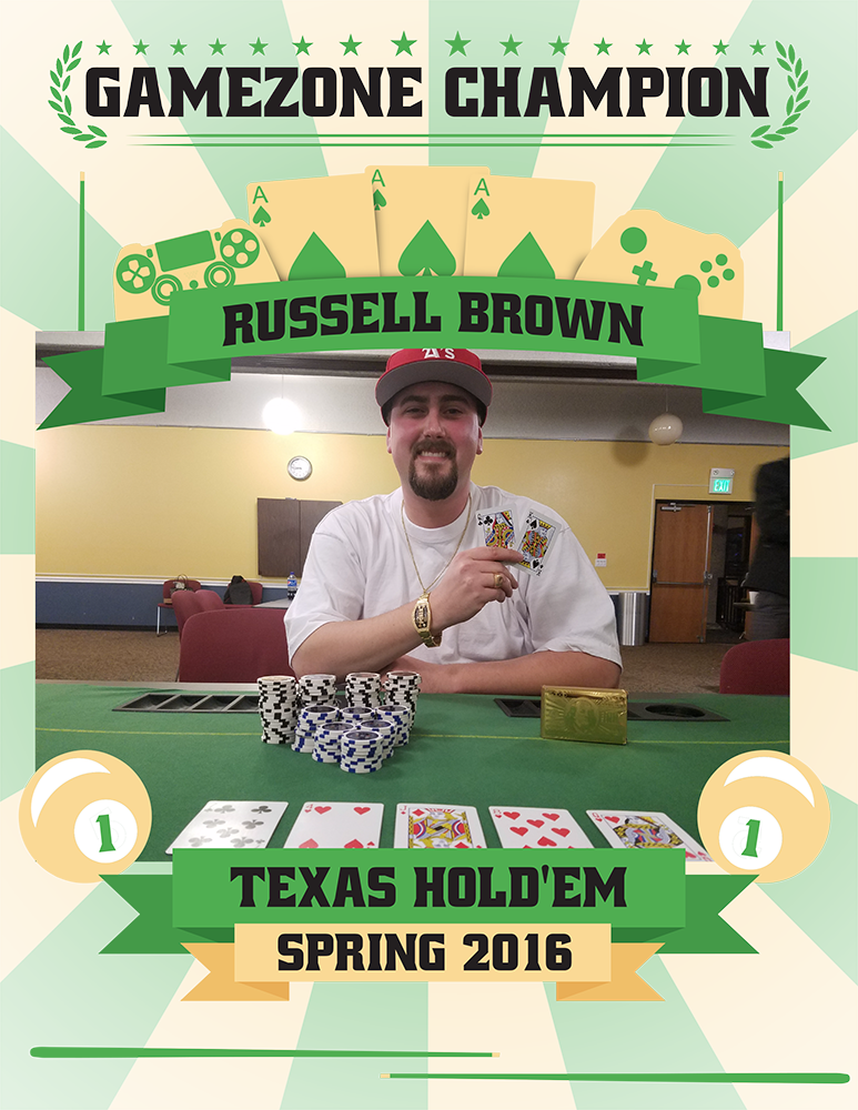 Texas Hold'em Champion 2016 Russell Brown