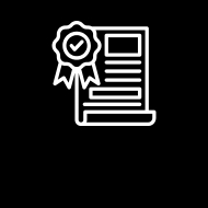 Icon of a certificate