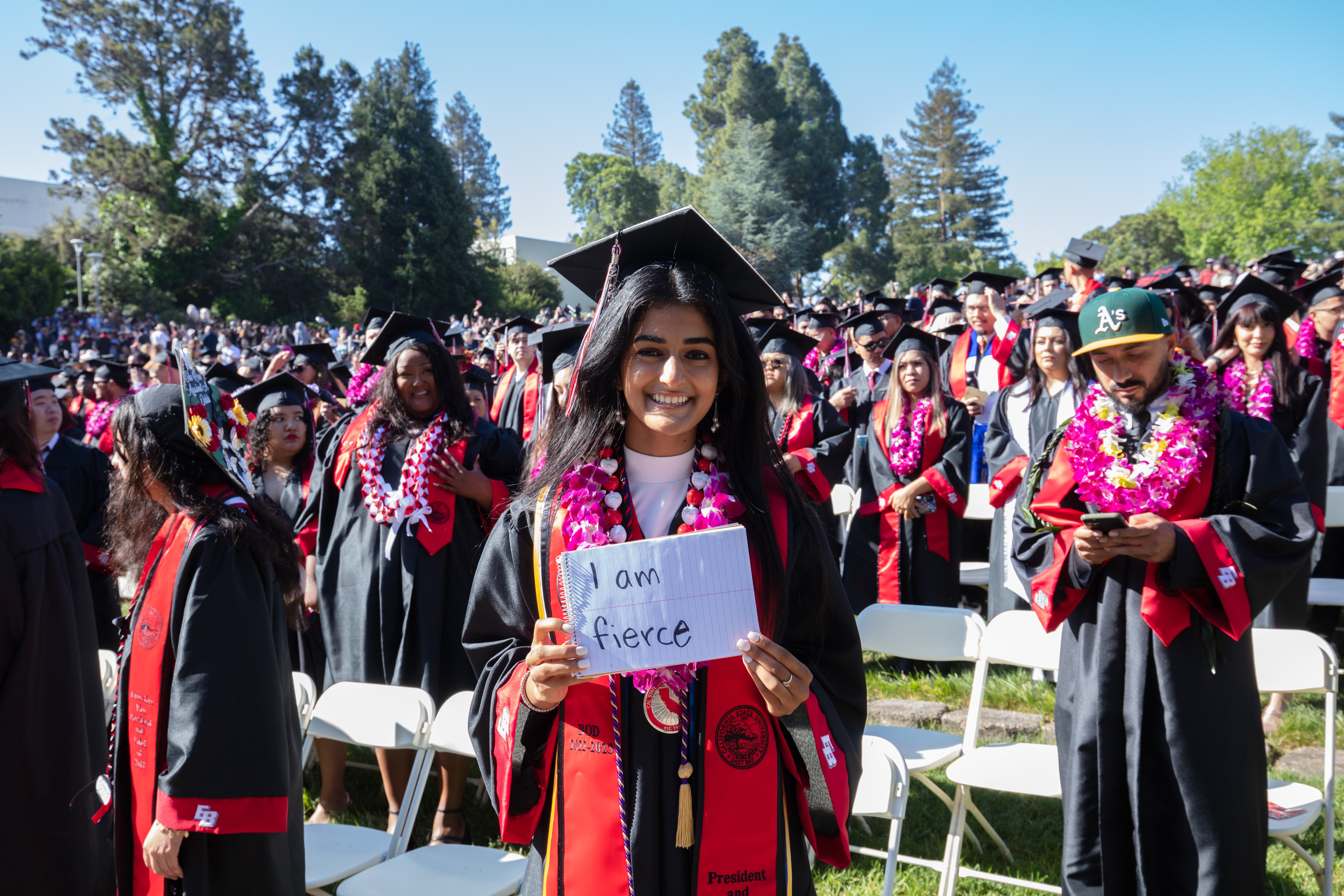 Group photo of a graduating student