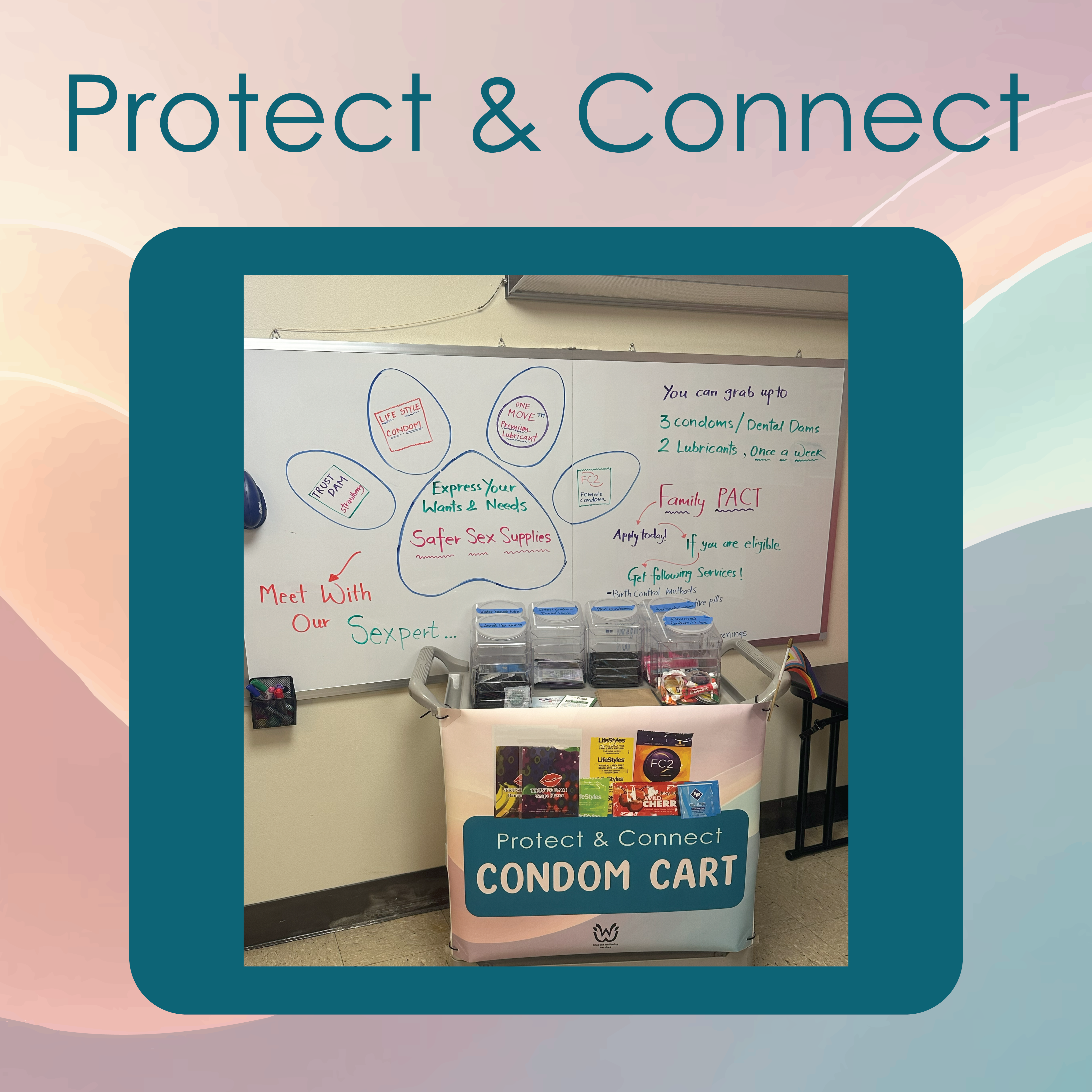 protect & connect condom cart
